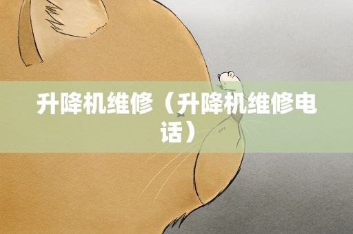 升降机维修（升降机维修电话）