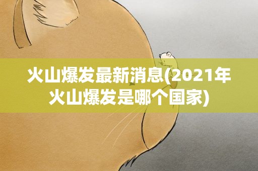 火山爆发最新消息(2021年火山爆发是哪个国家)