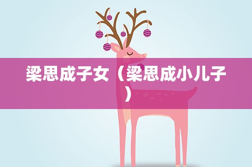 梁思成子女（梁思成小儿子）