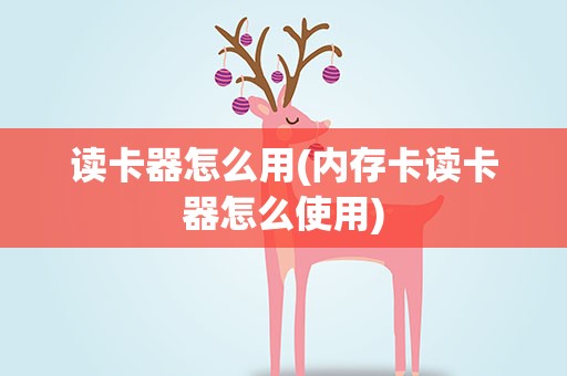 读卡器怎么用(内存卡读卡器怎么使用)