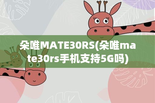 朵唯MATE30RS(朵唯mate30rs手机支持5G吗)