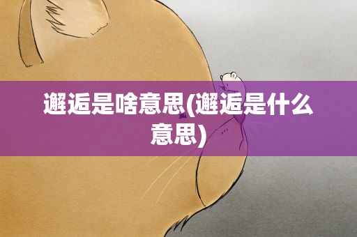 邂逅是啥意思(邂逅是什么意思)