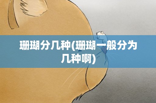 珊瑚分几种(珊瑚一般分为几种啊)