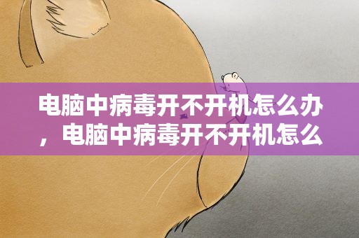 电脑中病毒开不开机怎么办，电脑中病毒开不开机怎么办呢