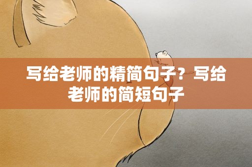 写给老师的精简句子？写给老师的简短句子