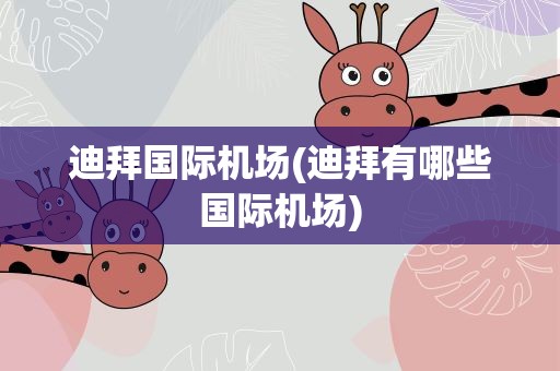 迪拜国际机场(迪拜有哪些国际机场)