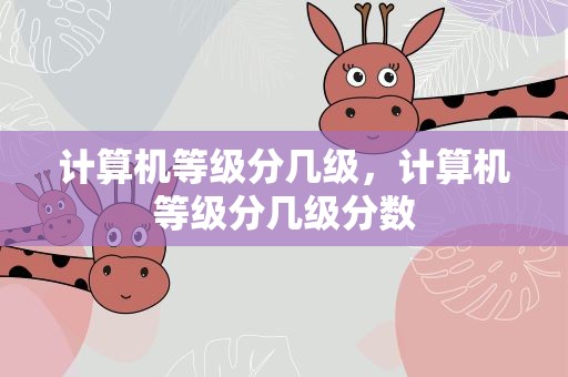 计算机等级分几级，计算机等级分几级分数