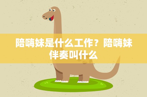 陪嗨妹是什么工作？陪嗨妹伴奏叫什么