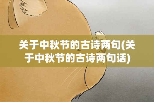 关于中秋节的古诗两句(关于中秋节的古诗两句话)