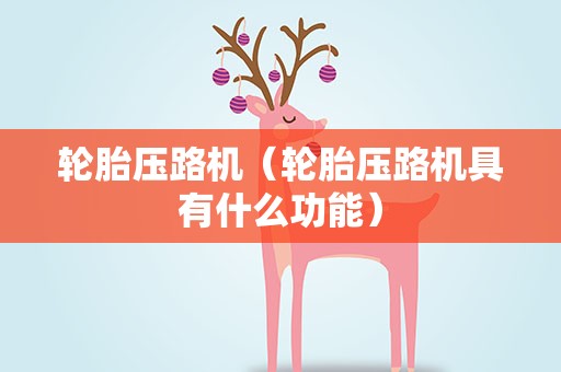 轮胎压路机（轮胎压路机具有什么功能）