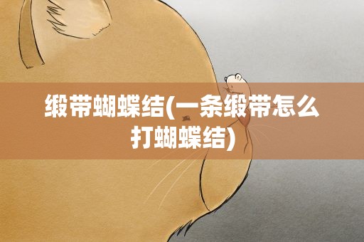 缎带蝴蝶结(一条缎带怎么打蝴蝶结)