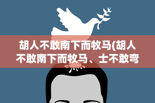 胡人不敢南下而牧马(胡人不敢南下而牧马、士不敢弯弓而抱怨怎么翻译)