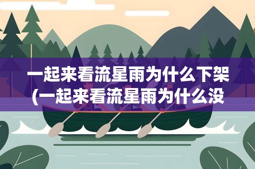 一起来看流星雨为什么下架(一起来看流星雨为什么没下架)