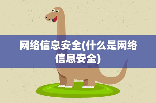 网络信息安全(什么是网络信息安全)
