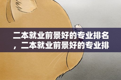 二本就业前景好的专业排名，二本就业前景好的专业排名榜