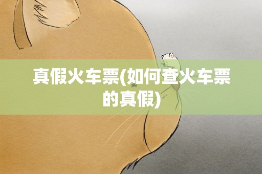 真假火车票(如何查火车票的真假)