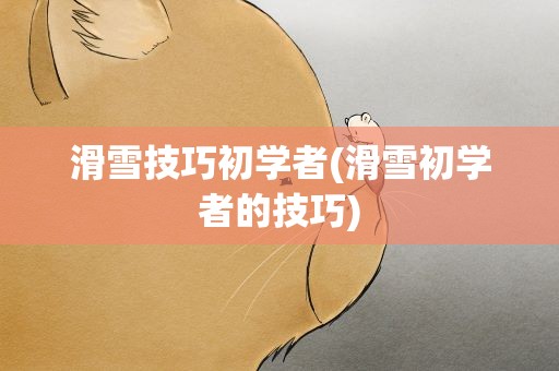 滑雪技巧初学者(滑雪初学者的技巧)