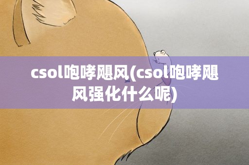 csol咆哮飓风(csol咆哮飓风强化什么呢)