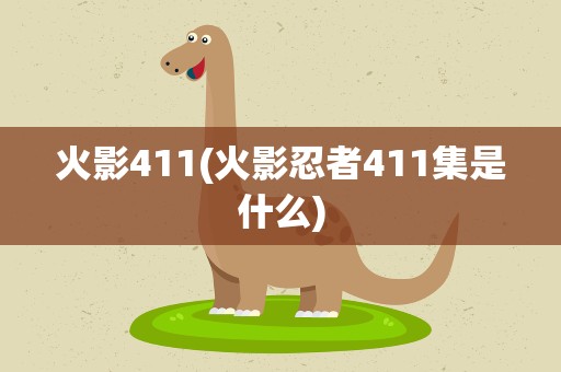 火影411(火影忍者411集是什么)