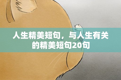 人生精美短句，与人生有关的精美短句20句