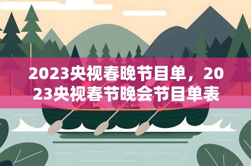 2023央视春晚节目单，2023央视春节晚会节目单表