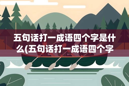 五句话打一成语四个字是什么(五句话打一成语四个字是什么意思)