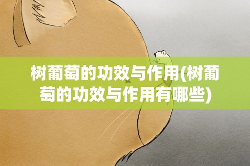 树葡萄的功效与作用(树葡萄的功效与作用有哪些)