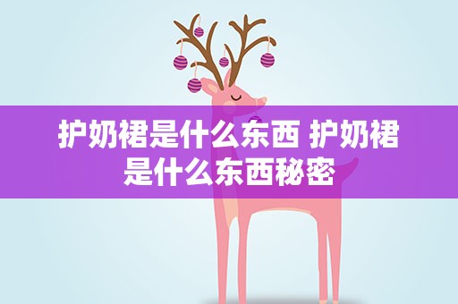 护奶裙是什么东西 护奶裙是什么东西秘密