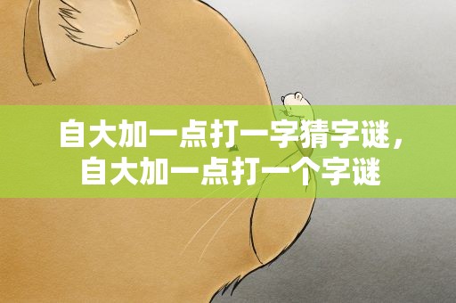 自大加一点打一字猜字谜，自大加一点打一个字谜