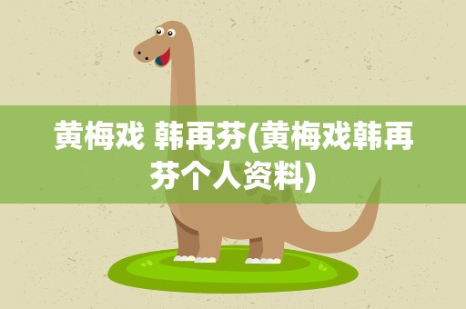 黄梅戏 韩再芬(黄梅戏韩再芬个人资料)