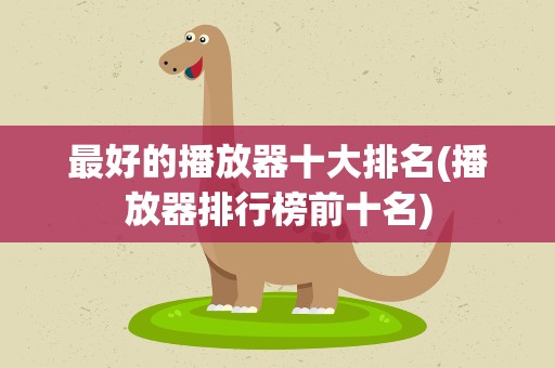 最好的播放器十大排名(播放器排行榜前十名)