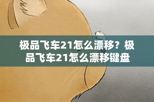 极品飞车21怎么漂移？极品飞车21怎么漂移键盘