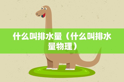 什么叫排水量（什么叫排水量物理）