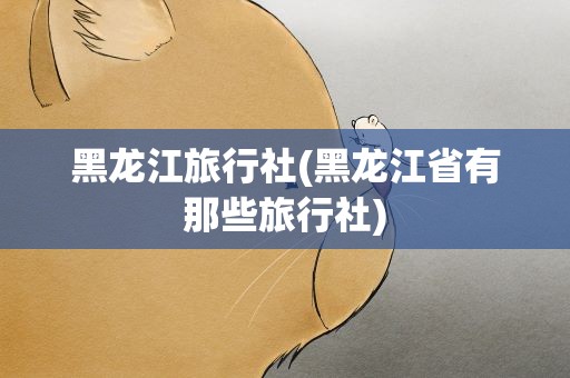 黑龙江旅行社(黑龙江省有那些旅行社)