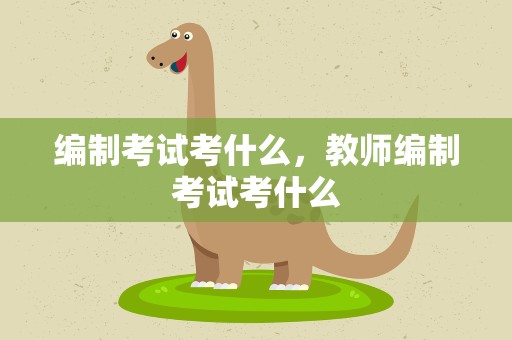 编制考试考什么，教师编制考试考什么