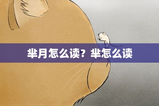 芈月怎么读？芈怎么读