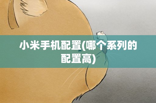 小米手机配置(哪个系列的配置高)