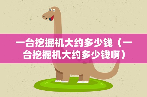 一台挖掘机大约多少钱（一台挖掘机大约多少钱啊）