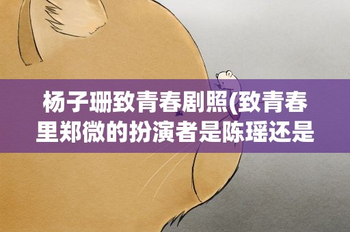 杨子珊致青春剧照(致青春里郑微的扮演者是陈瑶还是杨子珊)