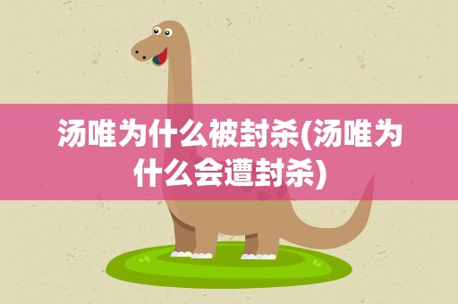 汤唯为什么被封杀(汤唯为什么会遭封杀)