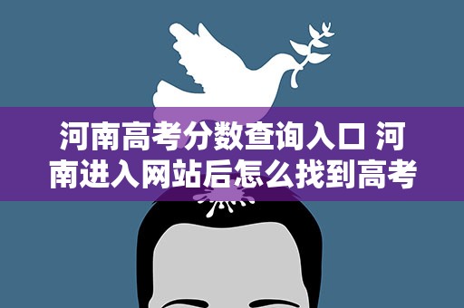 河南高考分数查询入口 河南进入网站后怎么找到高考成绩查询入口