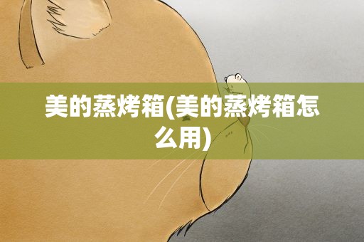 美的蒸烤箱(美的蒸烤箱怎么用)