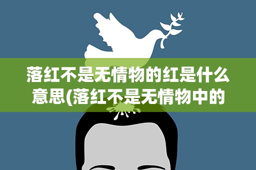 落红不是无情物的红是什么意思(落红不是无情物中的红是指什么)