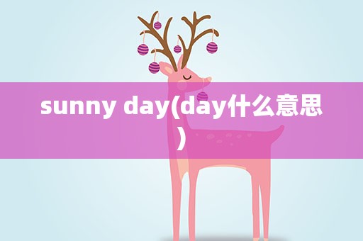 sunny day(day什么意思)