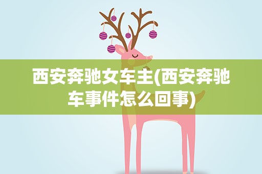 西安奔驰女车主(西安奔驰车事件怎么回事)