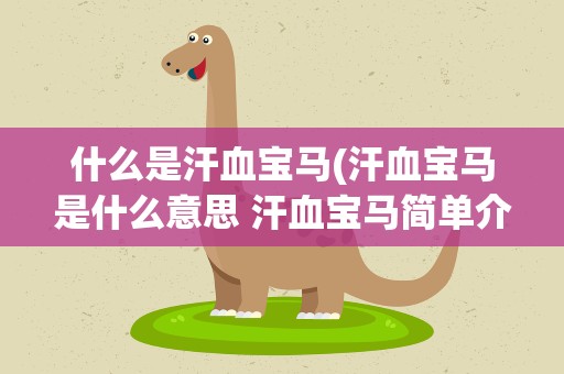 什么是汗血宝马(汗血宝马是什么意思 汗血宝马简单介绍)