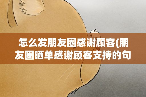 怎么发朋友圈感谢顾客(朋友圈晒单感谢顾客支持的句子五十条)