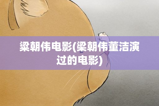粱朝伟电影(梁朝伟董洁演过的电影)