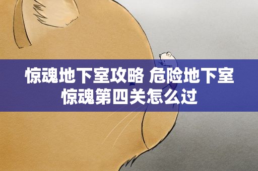 惊魂地下室攻略 危险地下室惊魂第四关怎么过