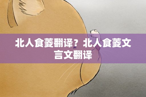 北人食菱翻译？北人食菱文言文翻译